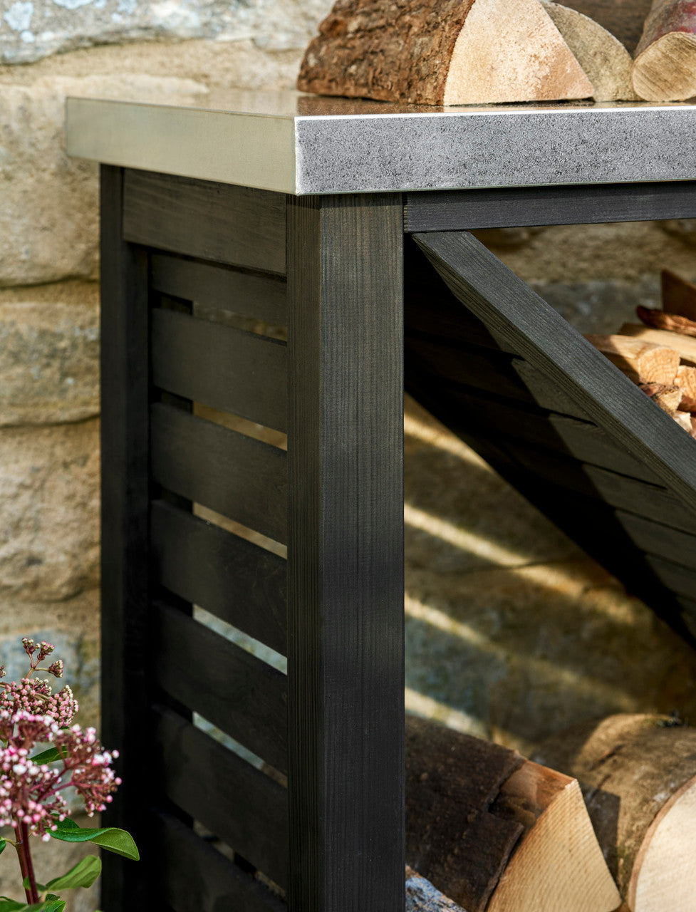 Moreton Cross Log Store - Spruce, Black, Large
