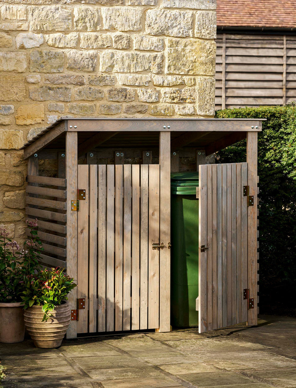 Aldsworth Bin Store Double - Spruce, Natural