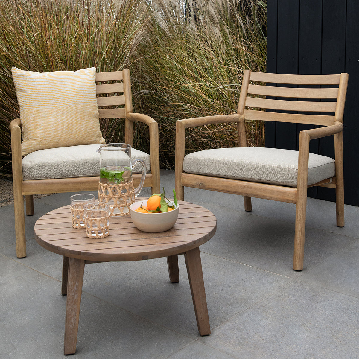 Somersham Armchair - Acacia Wood, Natural