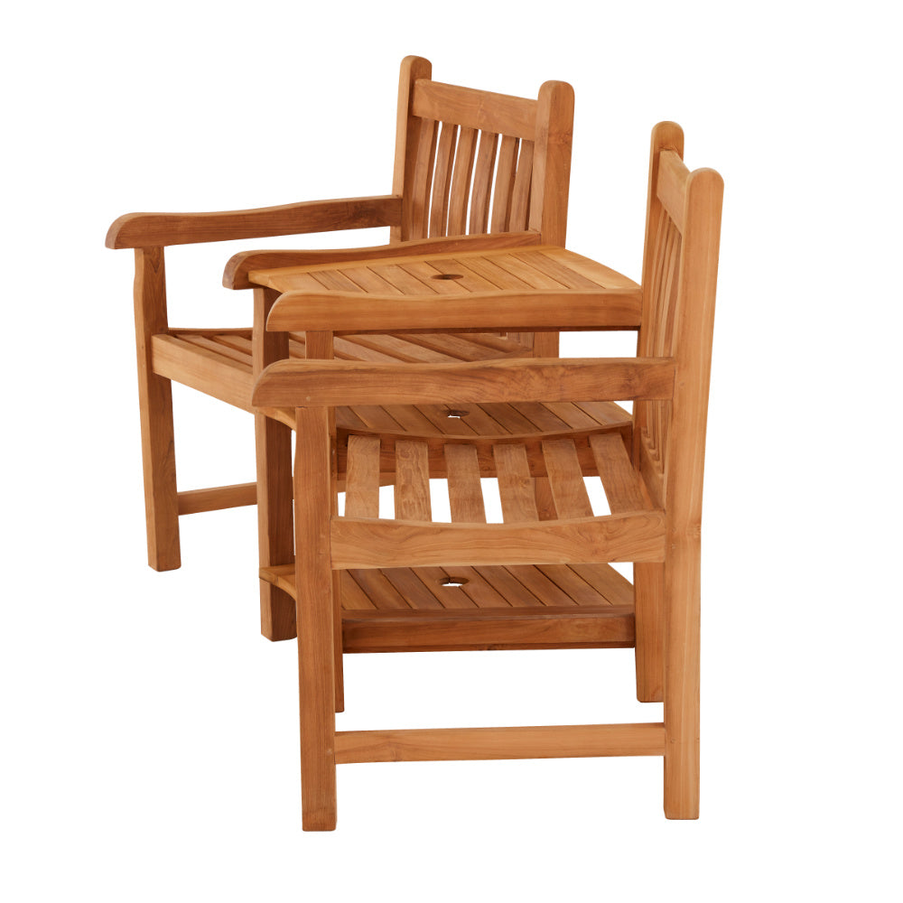 Ambleside Teak Companion Bench 2 Seater