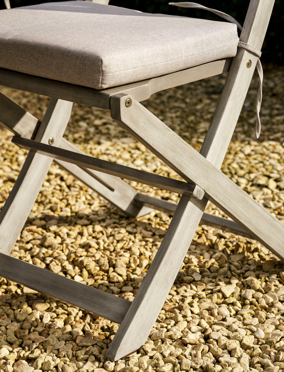 Letcombe 4 Seater Dining Set - Acacia Wood, Whitewash