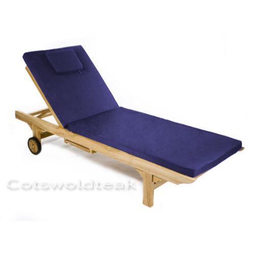 Sun Lounger Cushion Blue
