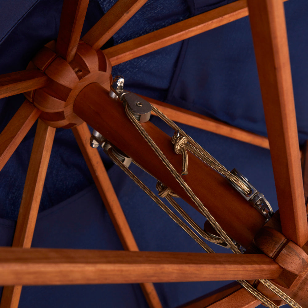 Parasol Teak 2.5m Blue