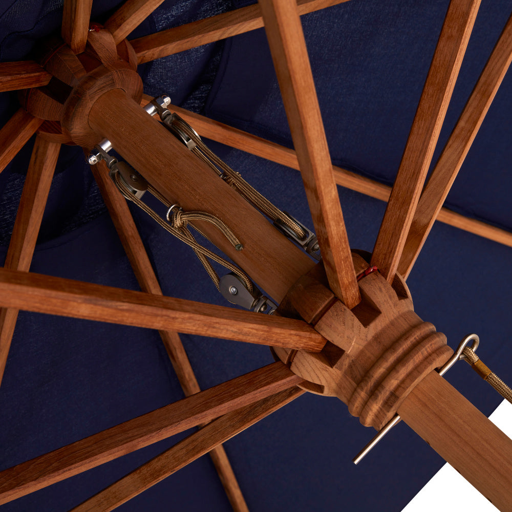 Parasol Teak 2.5m Blue