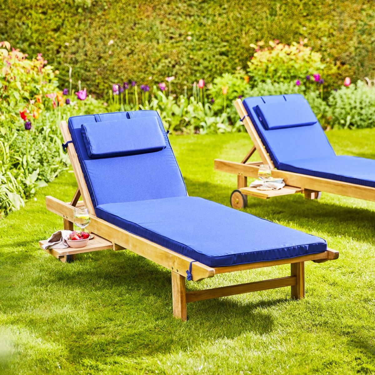 Winchcombe Sun Lounger Cushion Blue