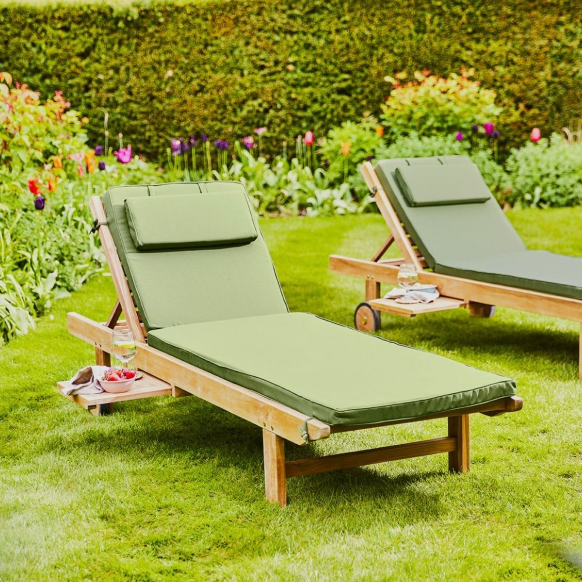 Winchcombe Sun Lounger Cushion Green