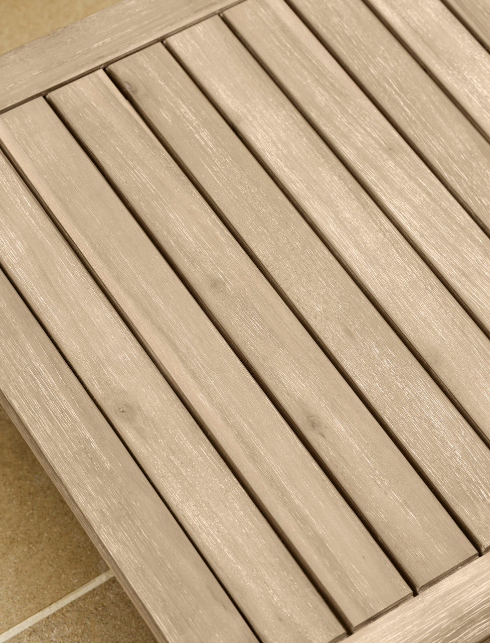 Porthallow Ottoman - Acacia Wood, Natural