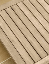 Porthallow Ottoman - Acacia Wood, Natural