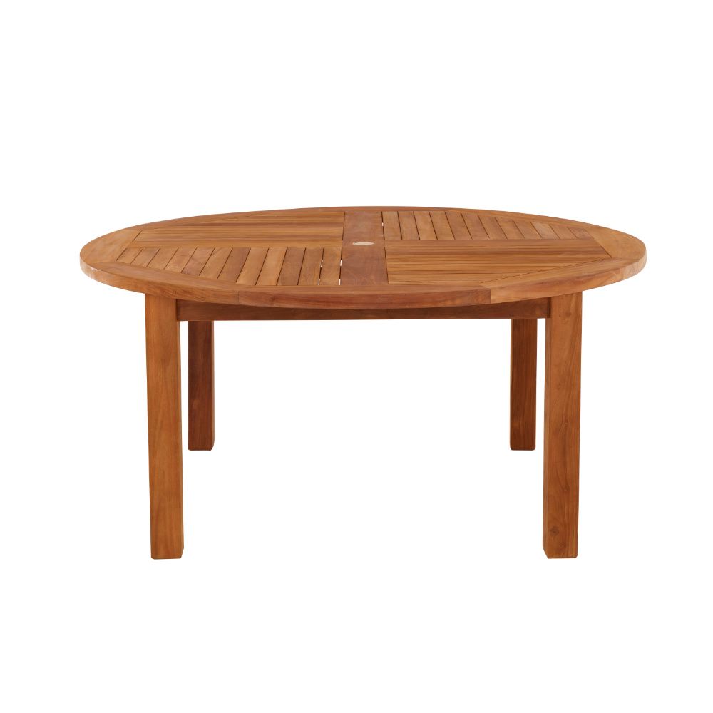 Churn Teak Round Table 150cm & 8 Henley Stacking Armchairs