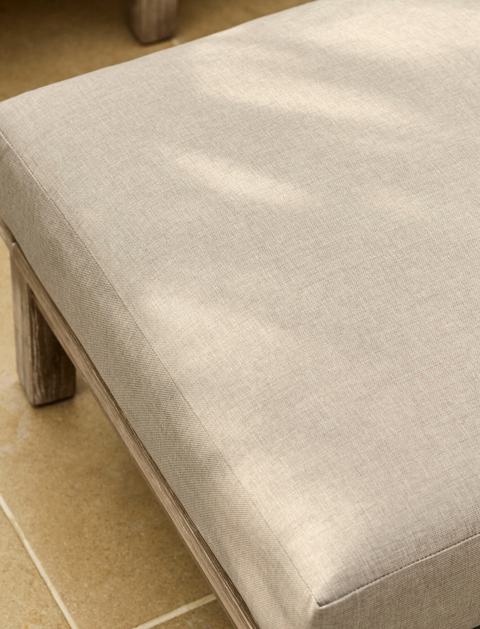 Porthallow Ottoman - Acacia Wood, Natural