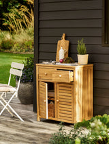 Stonesfield Outdoor Storage Two Doors - Acacia Wood, Natural