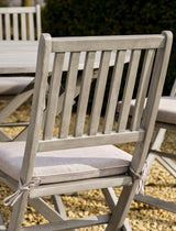 Letcombe 4 Seater Dining Set - Acacia Wood, Whitewash
