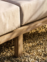 Porthallow 3 Seater Sofa Set - Acacia Wood, Dark Natural