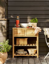 Stonesfield Outdoor Storage Two Shelves - Acacia Wood, Natural