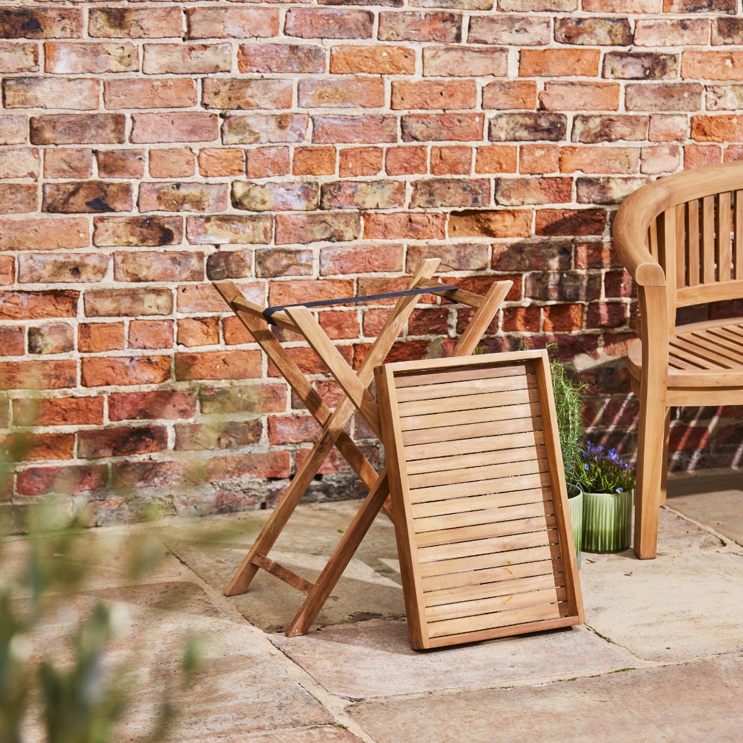 Hidcote Teak Butlers Tray & Folding Stand