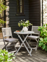 Letcombe Bistro Set - Acacia Wood, Whitewash