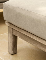 Porthallow Ottoman - Acacia Wood, Natural