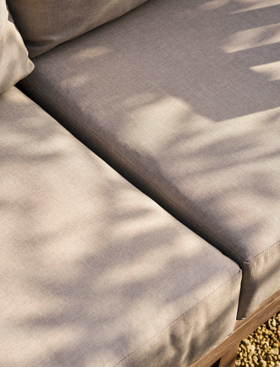 Porthallow 3 Seater Sofa Set - Acacia Wood, Dark Natural