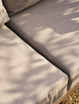 Porthallow 3 Seater Sofa Set - Acacia Wood, Dark Natural