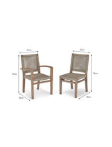 Chilford Solid Table & Dining Chair Set - Acacia Wood, Natural, Large