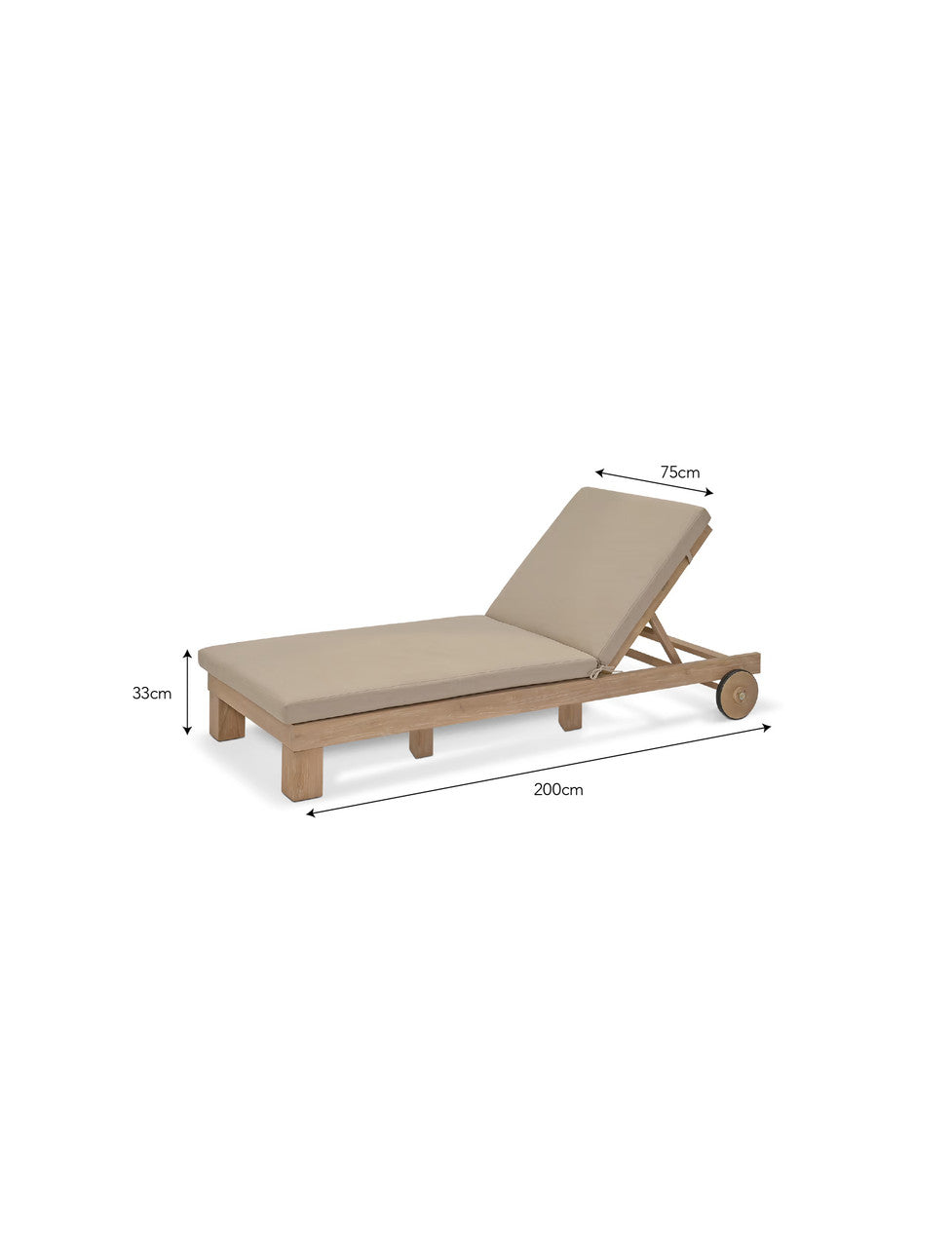 Porthallow Lounger - Acacia Wood, Natural