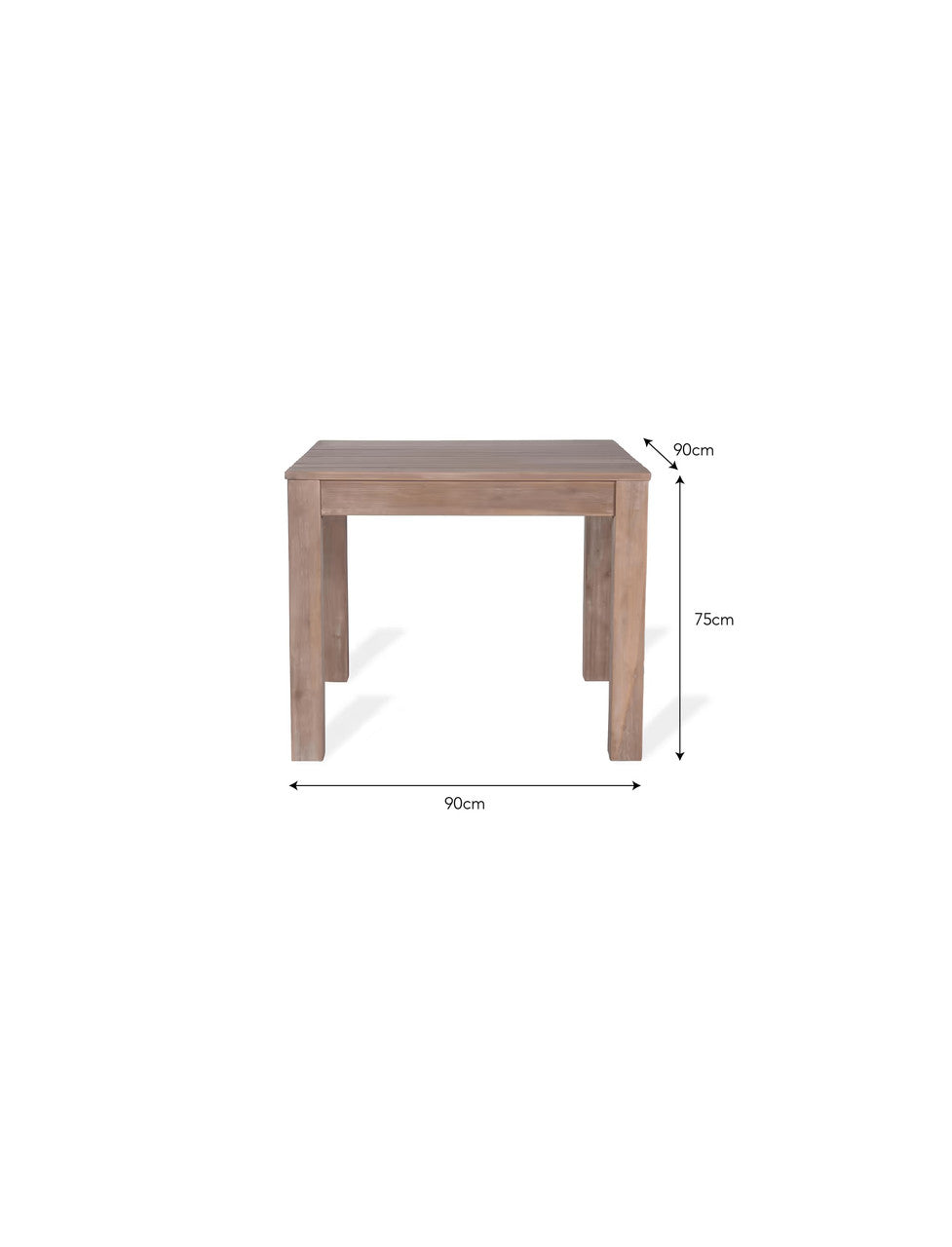 Porthallow Square Dining Table - Acacia Wood, Natural
