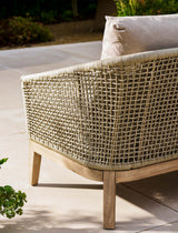 Lynton 3 Seater Sofa - Acacia Wood, Grey