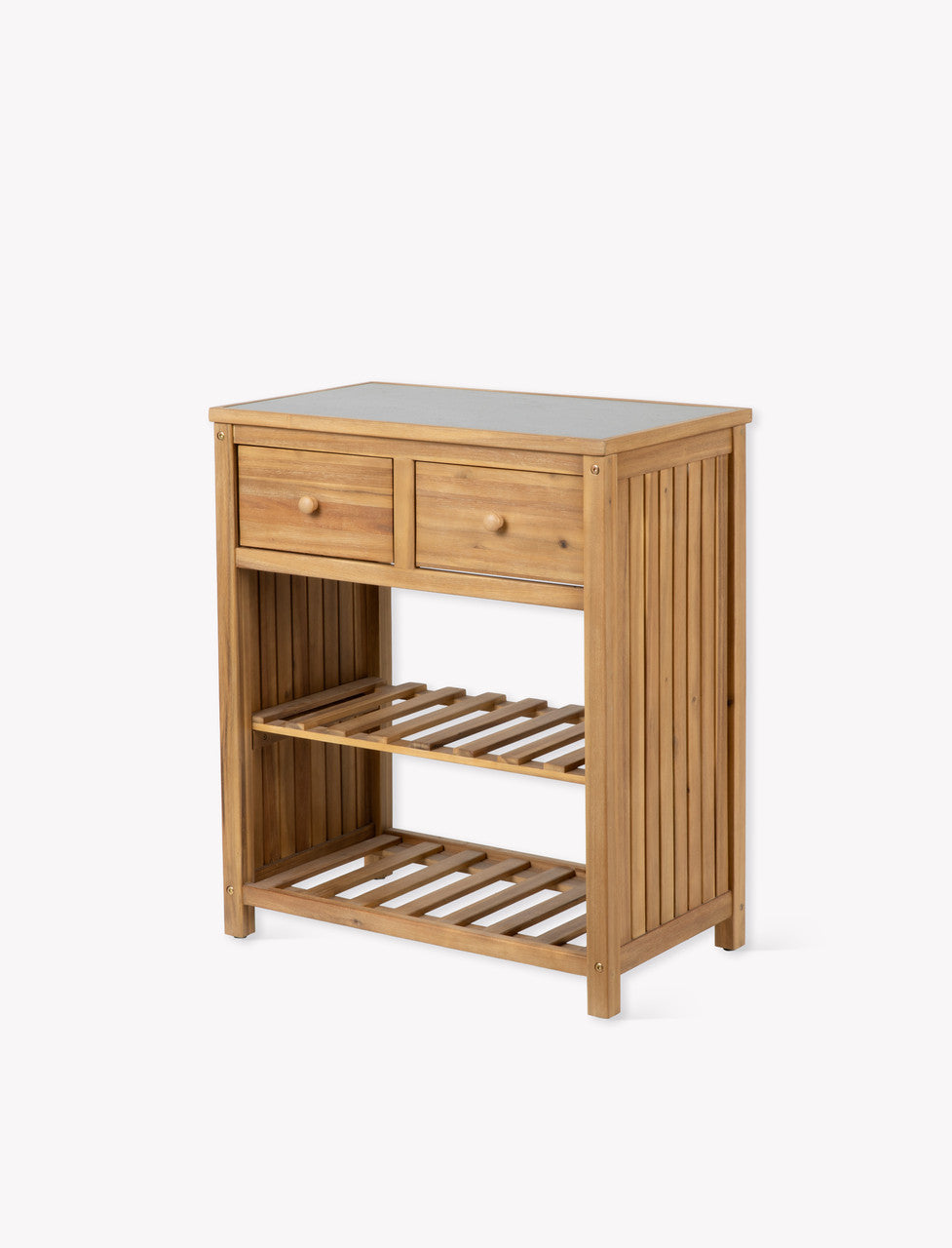 Stonesfield Outdoor Storage Two Shelves - Acacia Wood, Natural