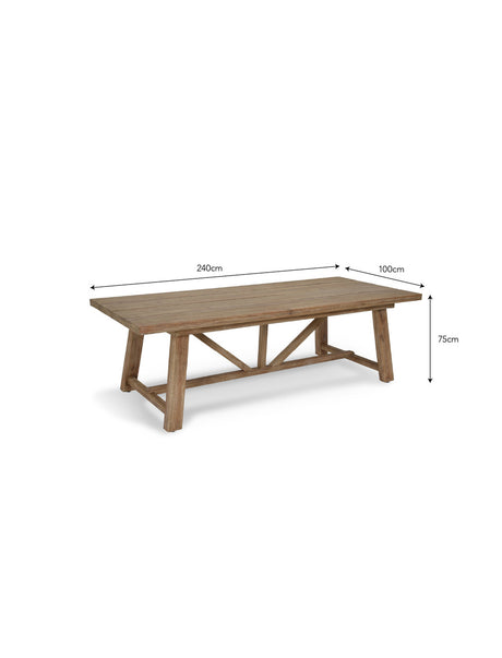 Chilford Solid Table & Dining Chair Set - Acacia Wood, Natural, Large