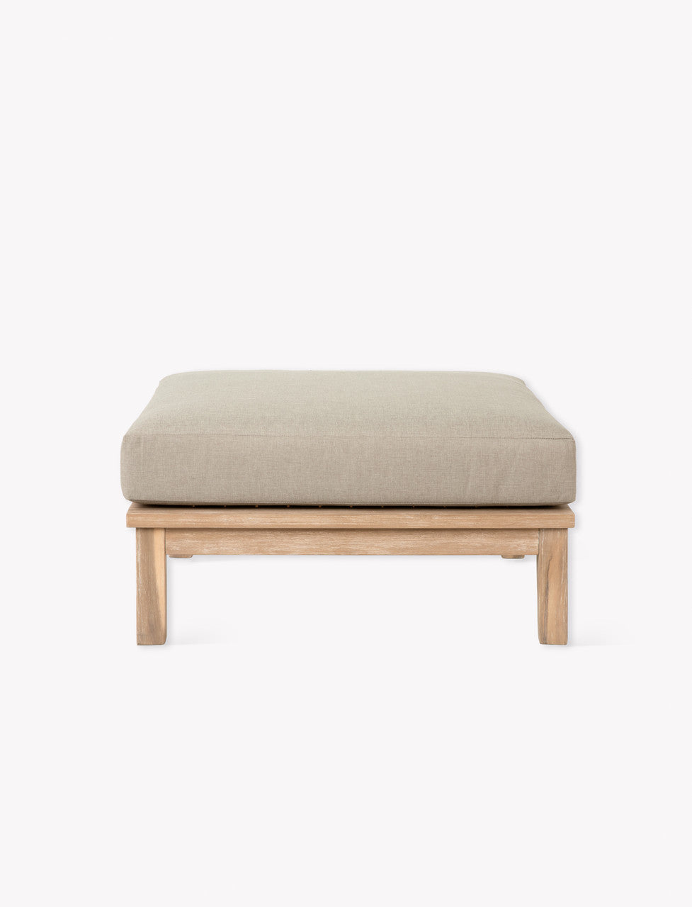 Porthallow Ottoman - Acacia Wood, Natural