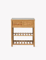 Stonesfield Outdoor Storage Two Shelves - Acacia Wood, Natural