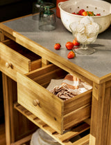 Stonesfield Outdoor Storage Two Shelves - Acacia Wood, Natural