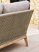 Lynton 3 Seater Sofa - Acacia Wood, Grey