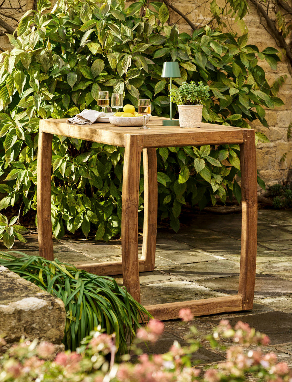 Dashwood Square Bar Table - Reclaimed Teak, Natural