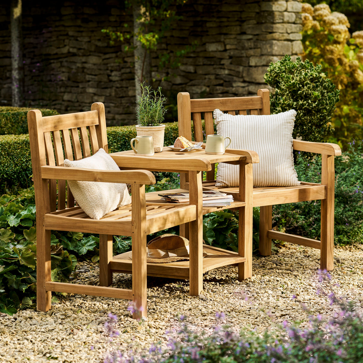 Ambleside Teak Companion Bench 2 Seater
