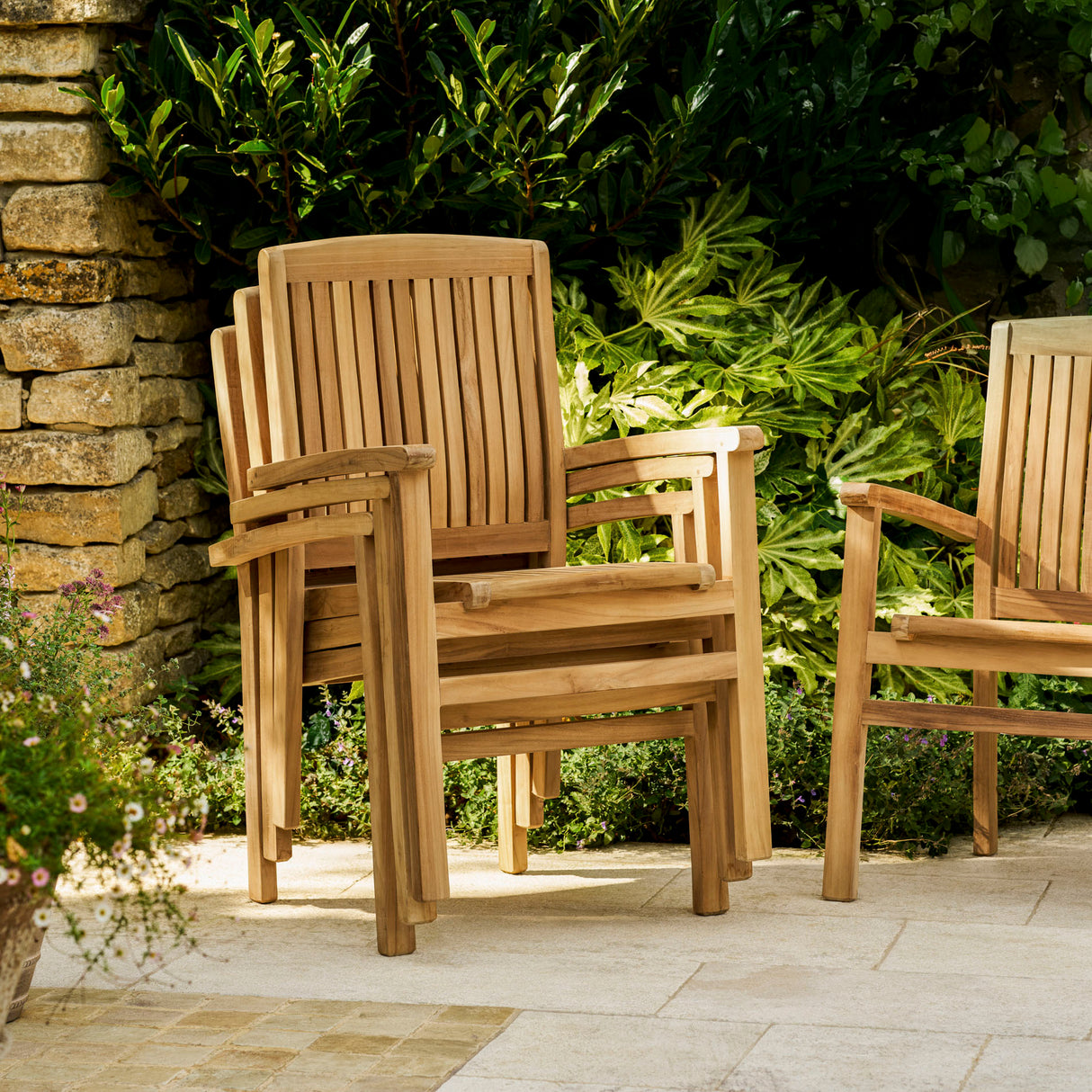 Henley Teak Stacking Armchair