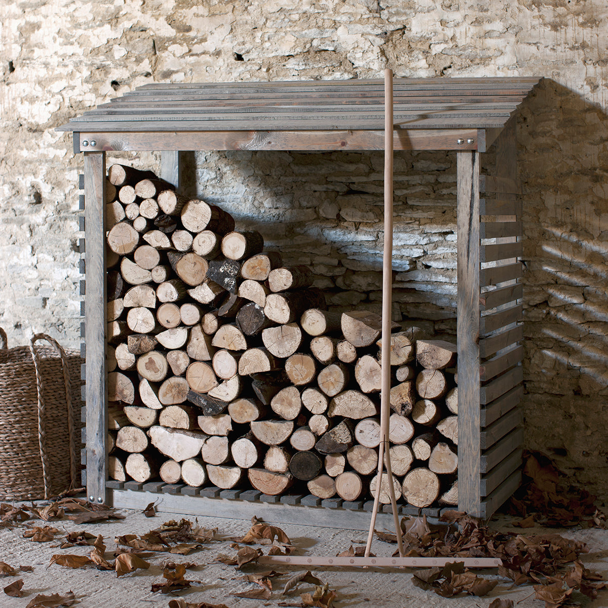 Aldsworth Log Store Wide - Spruce, Natural