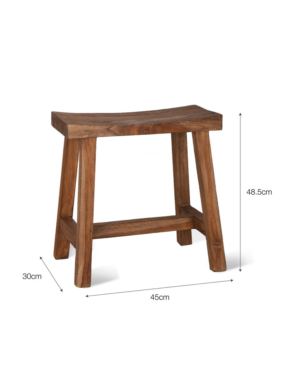 St Mawes Stool - Teak, Natural