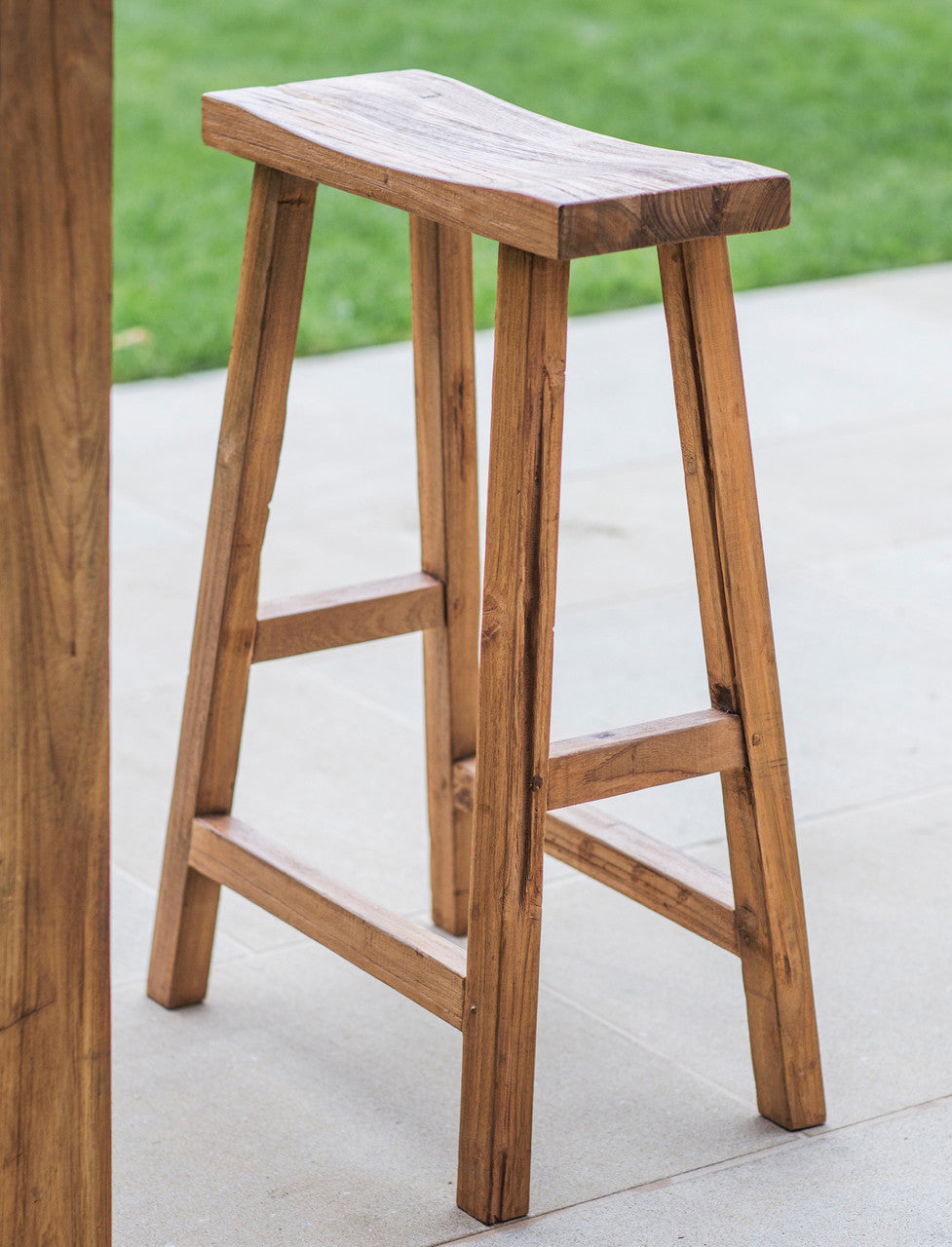 St Mawes Bar Stool - Teak, Natural