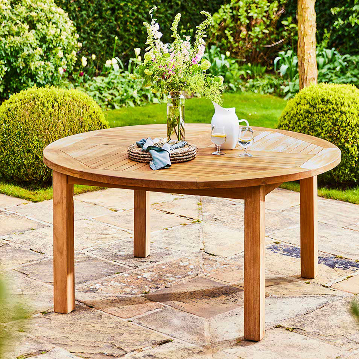 Churn Teak Round Deep Table 160cm