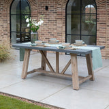 Chilford Dining Table - Acacia Wood & Polystone, Grey, Small
