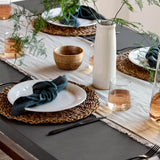 Chilford Table & Bench Set - Acacia Wood & Polystone, Grey, Large