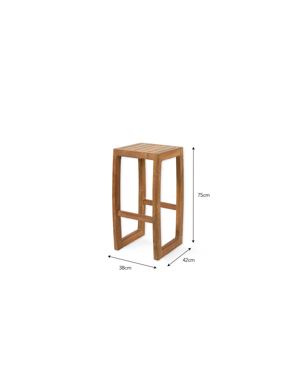 Dashwood Bar Stool - Reclaimed Teak, Natural, Set of 2