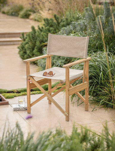 Hayle Directors Chair - Acacia Wood, Natural