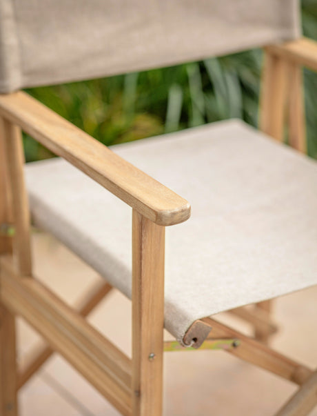 Hayle Directors Chair - Acacia Wood, Natural