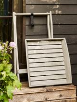 Letcombe Butlers Tray & Stand - Acacia Wood, Whitewash
