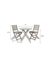 Letcombe Bistro Set - Acacia Wood, Whitewash