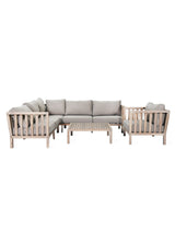 Porthallow Corner Sofa Set - Acacia Wood, Natural