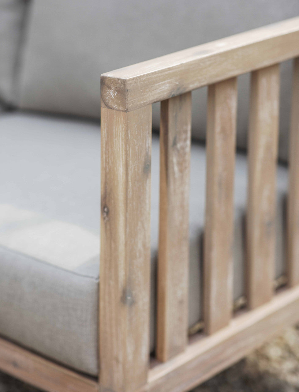 Porthallow 2 Seater Sofa - Acacia Wood, Natural
