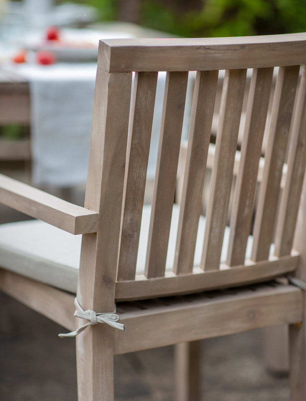 Porthallow Dining Chairs With Arms - Acacia Wood, Natural, Set of 2